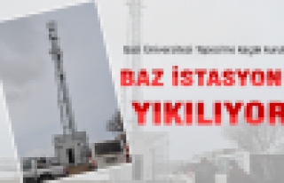 Baz İstasyonunun yıkımına başlandı