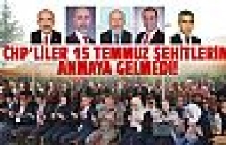 CHP'liler şehitleri anmaya gelmedi