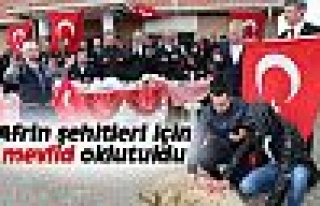 Çimşit'te Afrin şehitlerine mevlid okutuldu