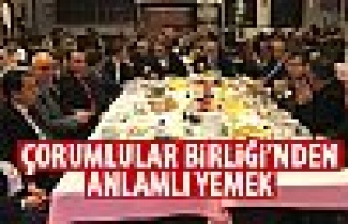 Çorumlular Birliği'nden birlik ve beraberlik yemeği