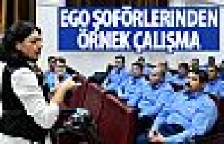 EGO şoförleri kadına şiddete hayır diyor