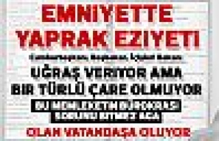 Emniyette yaprak eziyeti