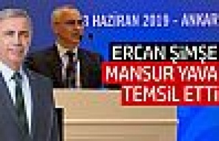 Ercan Şimşek Mansur Yavaş'ı temsil etti