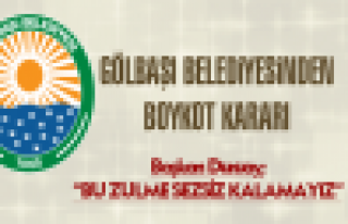 Gölbaşı Belediyesi’nden  boykot kararı