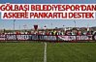 Gölbaşı Belediyespor'dan pankartlı destek