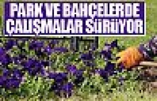 Gölbaşı park ve bahçelerinde çalışmalar sürüyor…