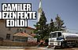 Gölbaşı'nda camiler dezenfekte edildi