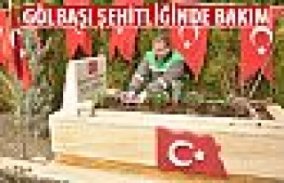 Gölbaşı'nda şehit mezarları bakımdan geçiriliyor