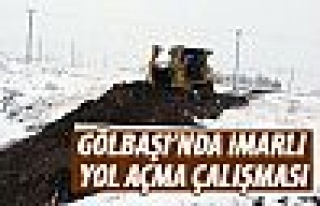 Gölbaşı'nda yol çalışmalar