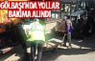 Gölbaşı'nda yollarda bakım onarım çalışması