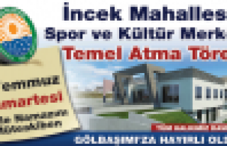 İncek’e dev spor  ve kültür merkezi