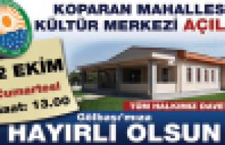 Koparan, kültür  merkezine kavuşuyor