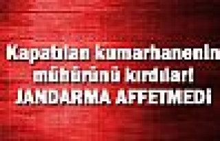 Kumarhanenin mühürünü kırdılar! Jandarma affetmedi