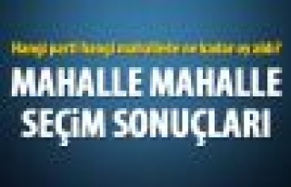 Mahalle mahalle seçim sonuçları (1 Kasım Gölbaşı...