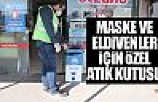 Maske ve eldivenler için özel atık kutusu!