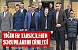 Mehmet Yiğiner taksicilerin sorunlarını dinledi