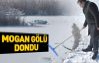 Mogan Gölü dondu