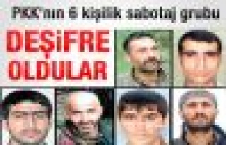 PKK'nın 6 kişilik sabotaj grubu deşifre oldu 