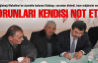 Sorunları kendisi not etti