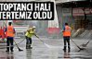 Toptancı hali temizlendi