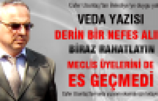 Uzuntaş'tan Veda Yazısı