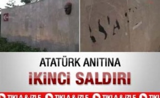 Sivas'ta Atatürk anıtına saldırı - Video