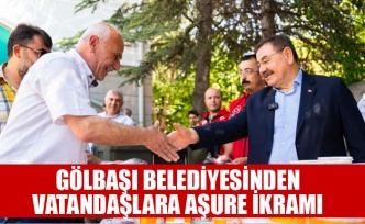 GÖLBAŞI BELEDİYESİNDEN VATANDAŞLARA AŞURE İKRAMI