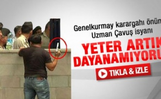 Komutanlık önünde havaya ateş açtı