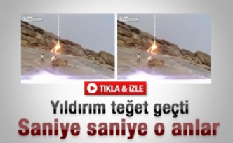 Yıldırım teğet geçti - Video