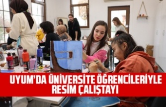 UYUM’DA ÜNİVERSİTE ÖĞRENCİLERİYLE RESİM ÇALIŞTAYI