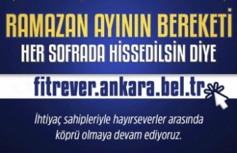 ANKARA BÜYÜKŞEHİR BELEDİYESİNDEN ‘FİTRE VER’ VE ‘FİDYE VER’ KAMPANYASI