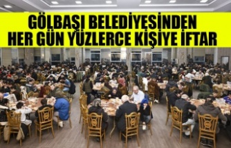 GÖLBAŞI BELEDİYESİNDEN HER GÜN YÜZLERCE KİŞİYE İFTAR