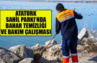 ATATÜRK SAHİL PARKI’NDA BAHAR TEMİZLİĞİ VE BAKIM ÇALIŞMASI