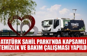 ATATÜRK SAHİL PARKI’NDA KAPSAMLI TEMİZLİK VE BAKIM ÇALIŞMASI YAPILDI