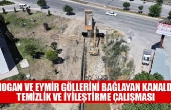 MOGAN VE EYMİR GÖLLERİNİ BAĞLAYAN KANALDA TEMİZLİK VE İYİLEŞTİRME ÇALIŞMASI