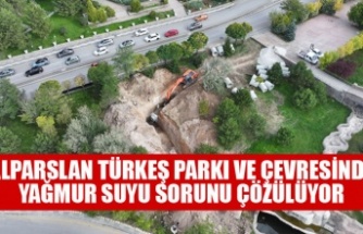 ALPARSLAN TÜRKEŞ PARKI VE ÇEVRESİNDE YAĞMUR SUYU SORUNU ÇÖZÜLÜYOR