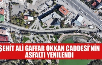 Şehit Ali Gaffar Okkan Caddesi'nin asfaltı yenilendi