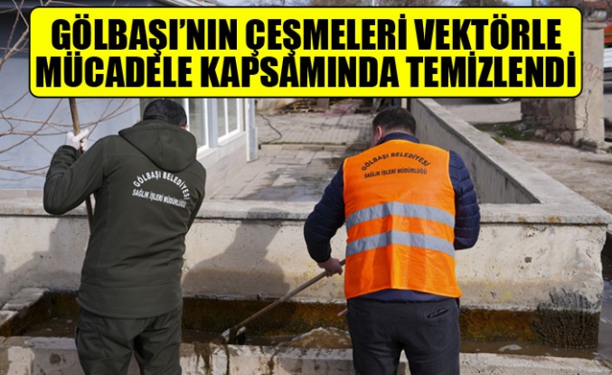 GÖLBAŞI’NIN ÇEŞMELERİ VEKTÖRLE MÜCADELE KAPSAMINDA TEMİZLENDİ