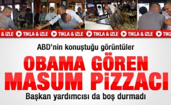 Pizzacı Obama'yı böyle kucakladı - Video
