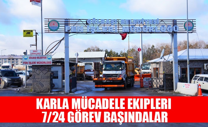 GÖLBAŞI BELEDİYESİ KARLA MÜCADELEYE HAZIR