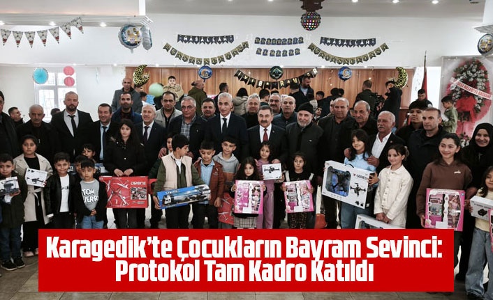 Karagedik’te Çocukların Bayram Sevinci: Protokol Tam Kadro Katıldı