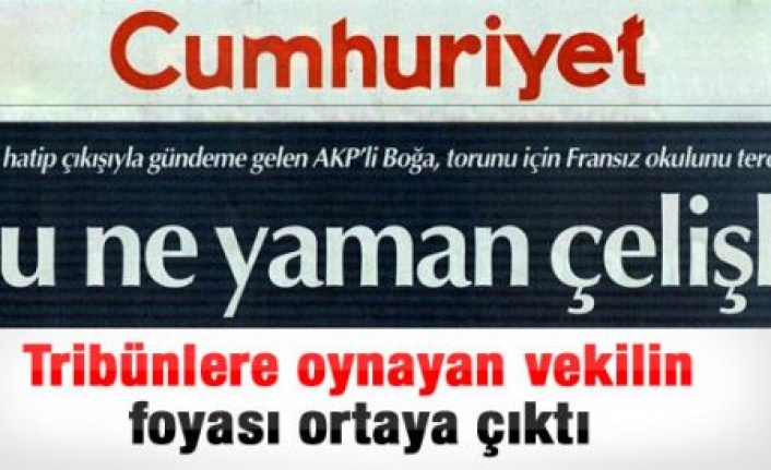 İmam hatipçi AKPli vekilin torunu Fransız okulunda