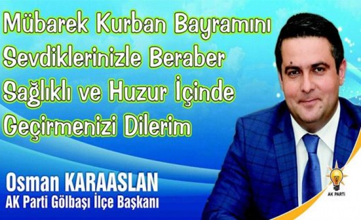Karaaslandan bayram mesajı