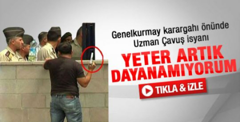 Komutanlık önünde havaya ateş açtı