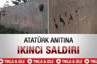 Sivas'ta Atatürk anıtına saldırı - Video