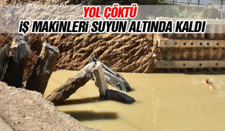 Çiğdem Mahallesi'nde yol çöktü