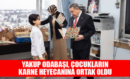 YAKUP ODABAŞI, ÇOCUKLARIN KARNE HEYECANINA ORTAK OLDU