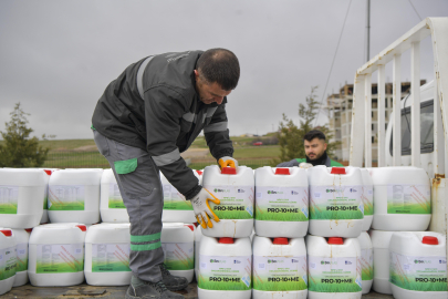 BÜYÜKŞEHİR’DEN YÜZDE 50 HİBELİ SIVI GÜBRE DESTEĞİ